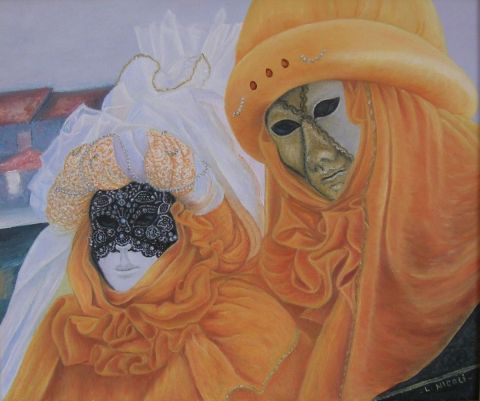 masques venitiens jaune